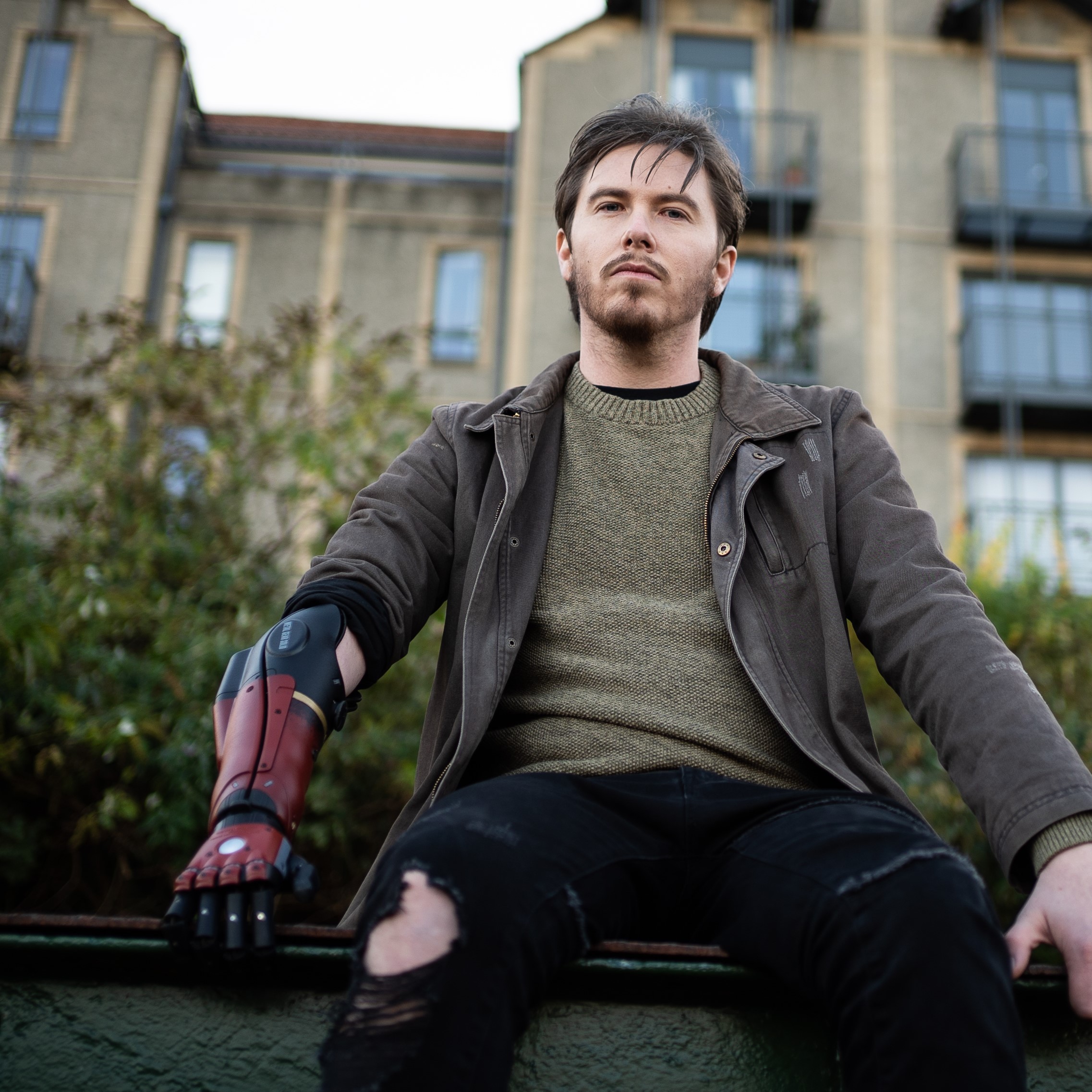 bionic Daniel wearing metal gear solid Hero Arm